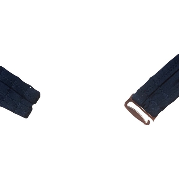 Shade & Shore Black Bikini Top Halter Tie Mesh Like Neckline Size 34C NWT - Picture 9 of 10